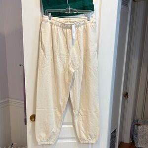 NWT PINK Victoria's Secret Crystal Cream Sweatpants